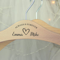 Personalised Always & Forever Wooden Hanger