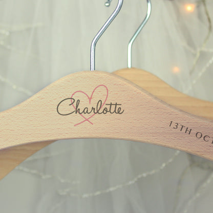 Personalised Heart Wooden Hanger