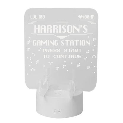 Personalised Gaming Controller Holder LED Colour Changing Light