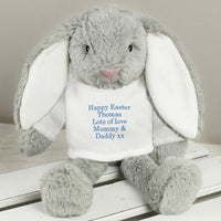 Personalised Message Bunny Rabbit - Blue