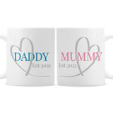 Personalised Mummy & Daddy Mug Set