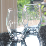 Personalised Name Only Stemless Wine Glass