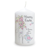 Personalised Daffodil Chick Easter Candle