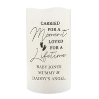 Personalised Carried For A Moment LED Candle