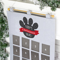 Personalised Pet Advent Calendar In Silver Grey