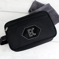 Personalised Initials Black Vanity Bag