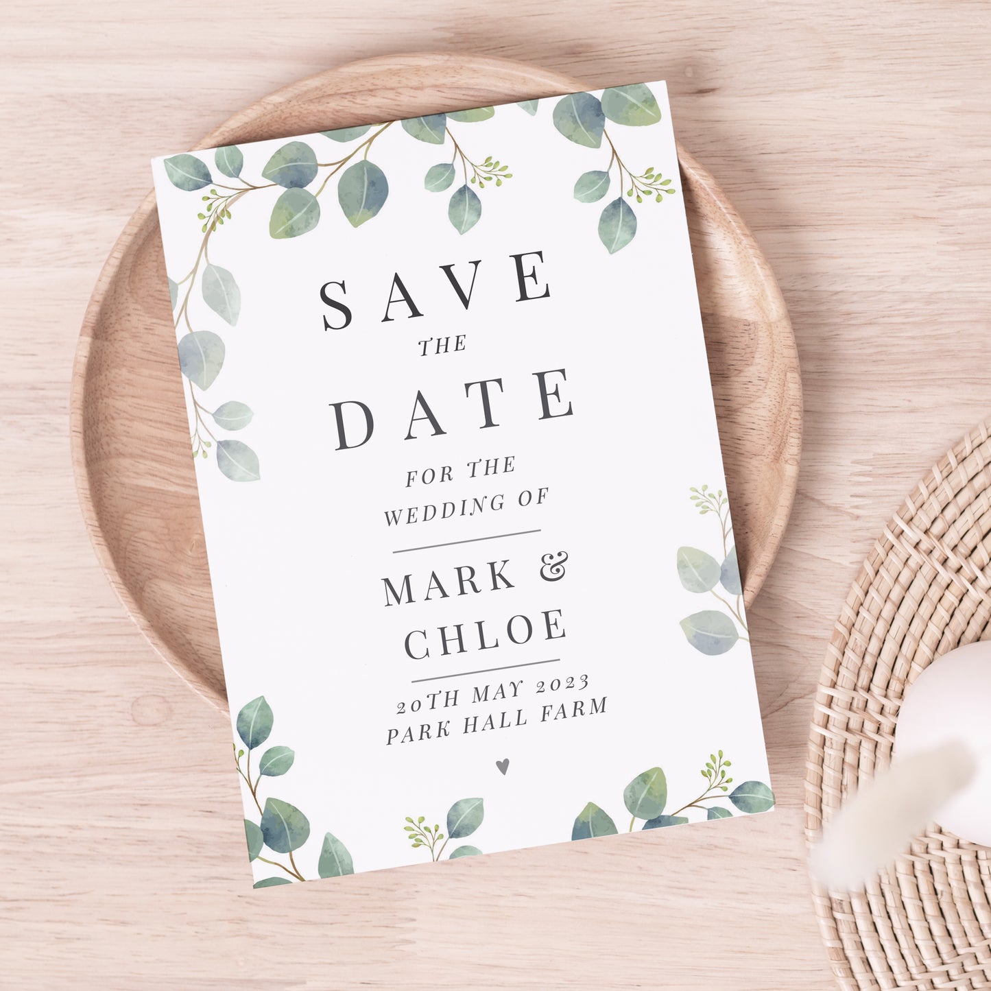 Personalised Botanical Save the Date Pack of 36