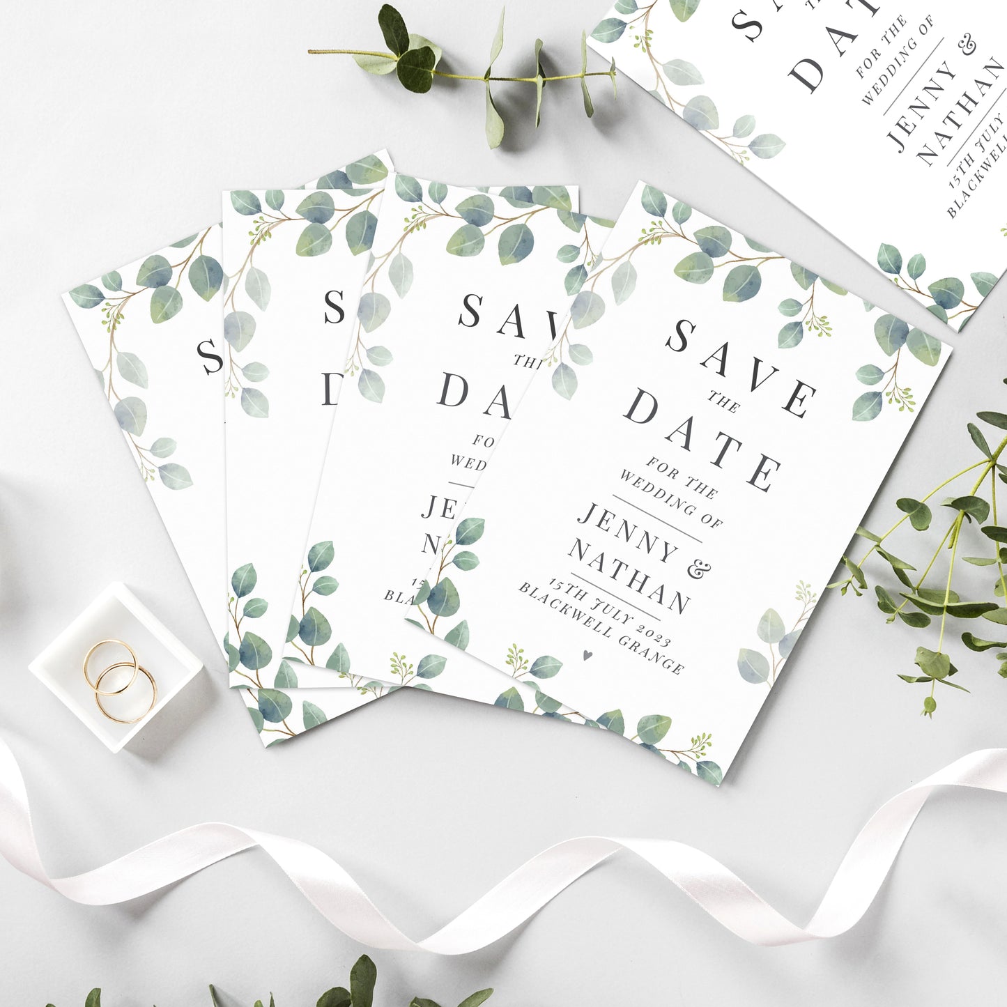 Personalised Botanical Save the Date Pack of 36