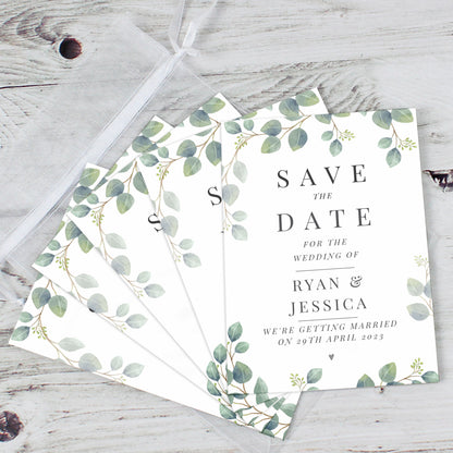 Personalised Botanical Save the Date Pack of 36