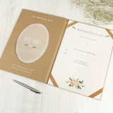 Personalised Wedding Certificate Display Book