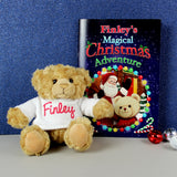 Personalised Magical Christmas Adventure Story Book and Personalised Bear
