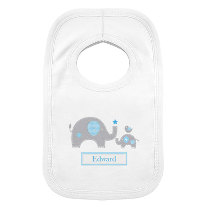 Personalised Elephant 0-3 Months Baby Bib (more options)