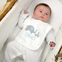 Personalised Elephant 0-3 Months Baby Bib (more options)