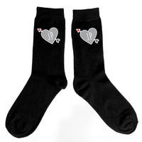 Personalised Initials Heart Mens Socks