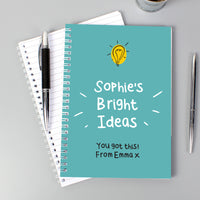 Personalised Bright Ideas A5 Notebook