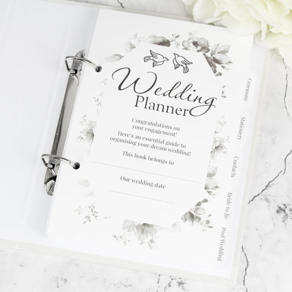 Personalised Botanical Free Text Wedding Planner