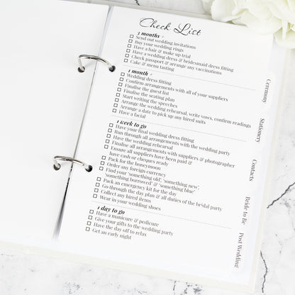 Personalised Botanical Free Text Wedding Planner