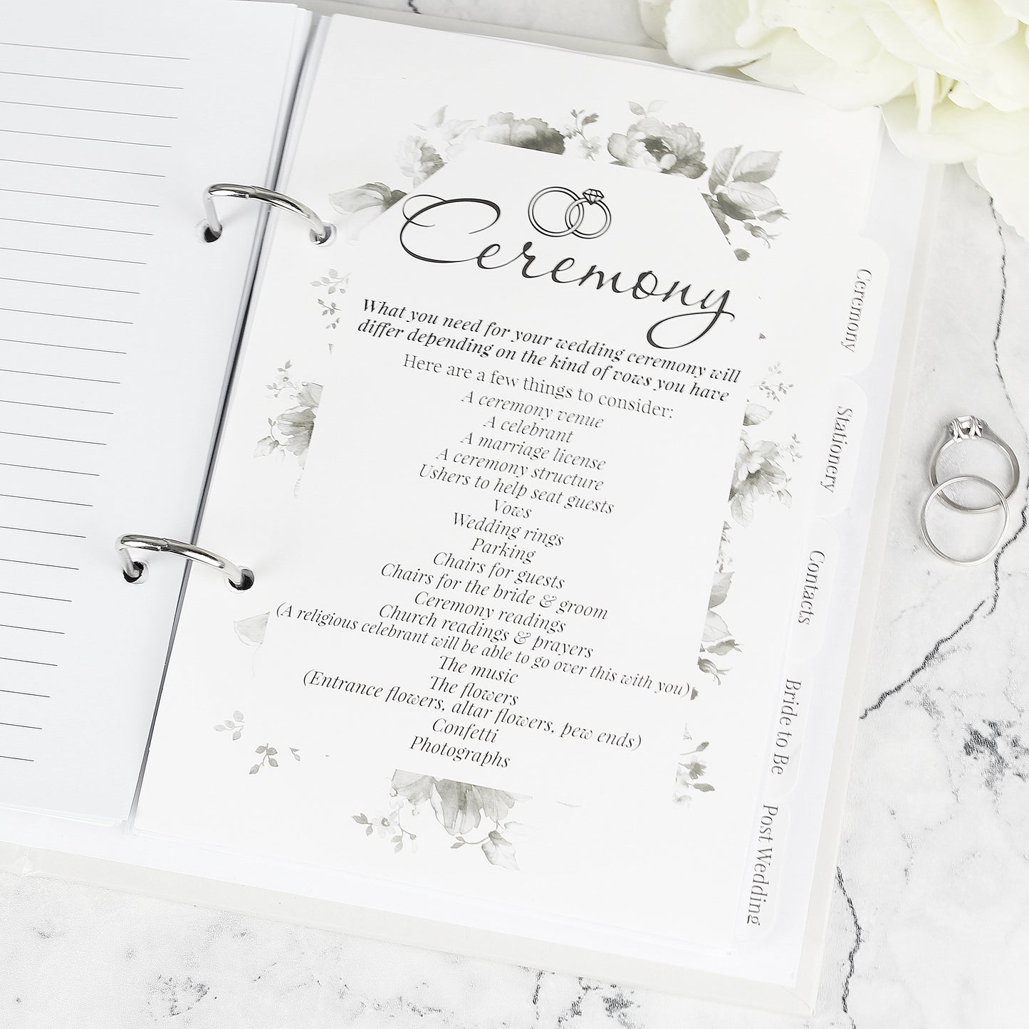 Personalised Botanical Free Text Wedding Planner