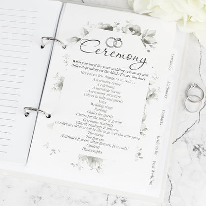 Personalised Botanical Free Text Wedding Planner