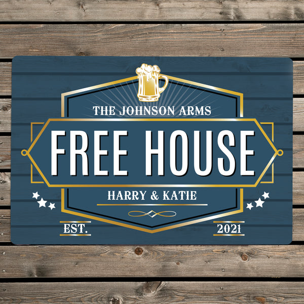 Personalised Free House Metal Sign (more options)