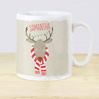 Personalised Retro Reindeer Mug