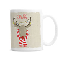 Personalised Retro Reindeer Mug