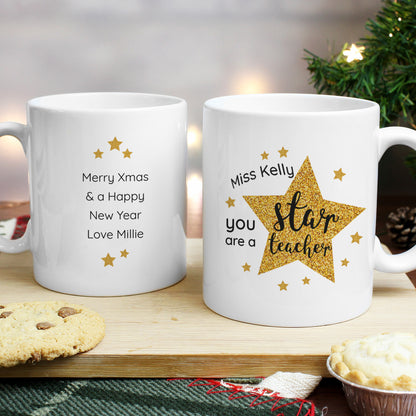 Personalised Star Teacher's Mug