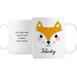 Personalised Cute Fox Face Mug