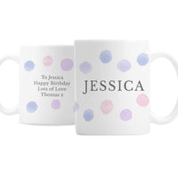 Personalised Pink Spot Mug