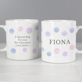 Personalised Pink Spot Mug