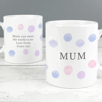 Personalised Pink Spot Mug