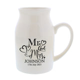 Personalised Mr & Mrs Flower Jug