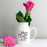 Personalised Mr & Mrs Flower Jug