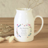 Personalised Floral Flower Jug