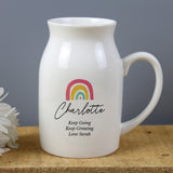 Personalised Rainbow Flower Jug