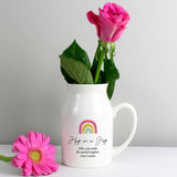 Personalised Rainbow Flower Jug