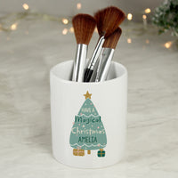 Personalised Have A Magical Christmas Ceramic Plant Pot