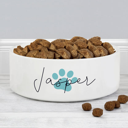 Personalised Pawprint Name 14cm Medium Pet Bowl