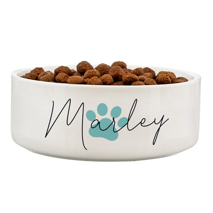 Personalised Pawprint Name 14cm Medium Pet Bowl