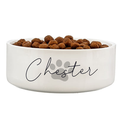 Personalised Pawprint Name 14cm Medium Pet Bowl