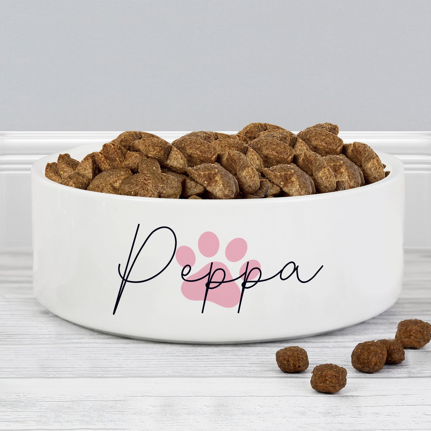 Personalised Pawprint Name 14cm Medium Pet Bowl