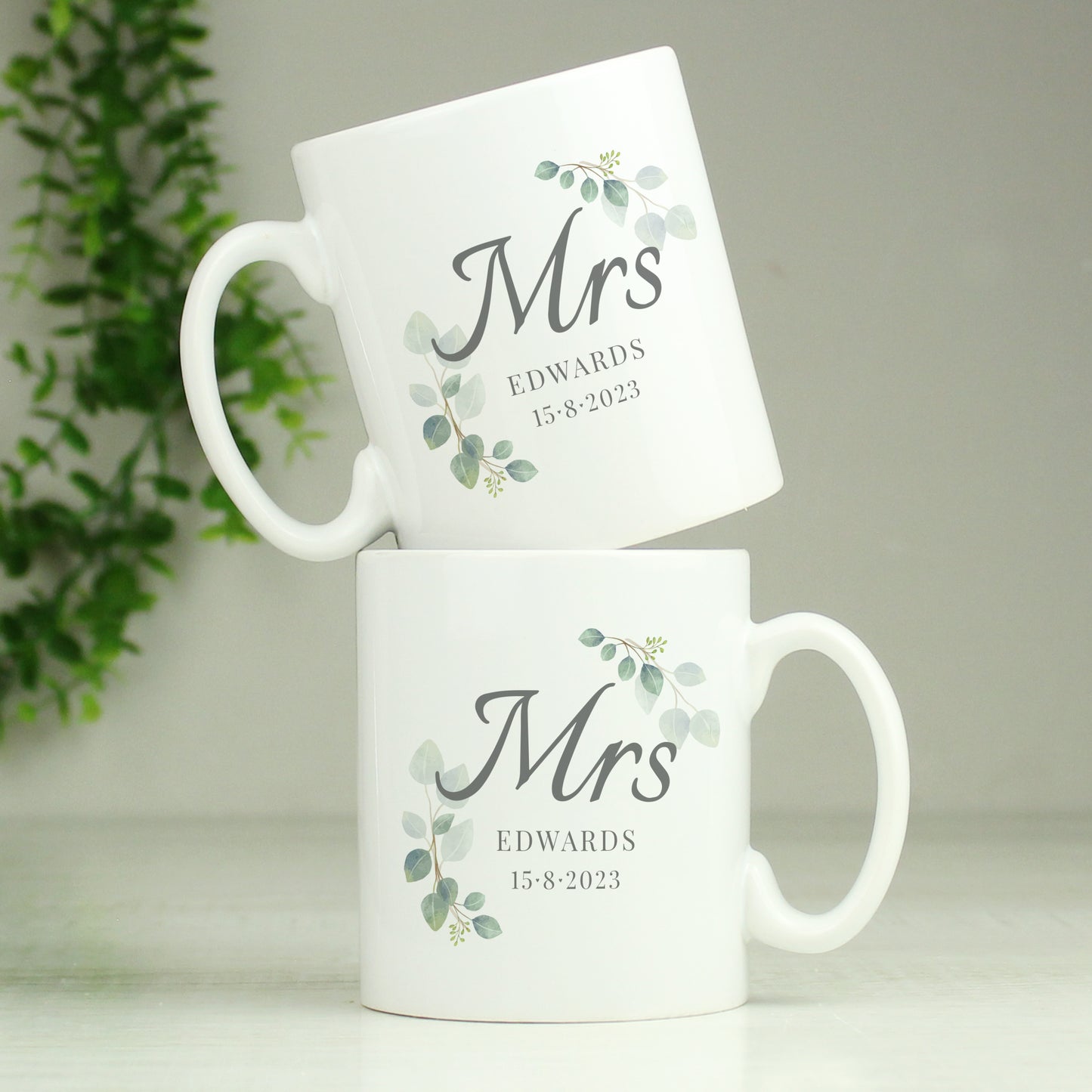 Personalised Botanical Mrs Mug