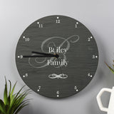 Personalised Family Glass Clock