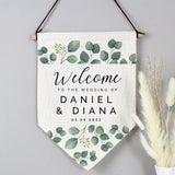 Personalised Botanical Wedding Hanging Banner