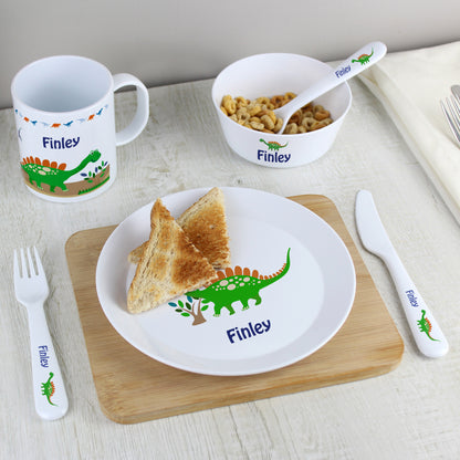 Personalised Dinosaur Plastic Plate