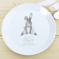 Personalised Easter Bunny Plastic Plate