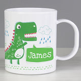 Personalised 'Be Roarsome' Dinosaur Plastic Mug