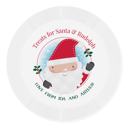 Personalised Santa Claus Mince Pie Plastic Plate