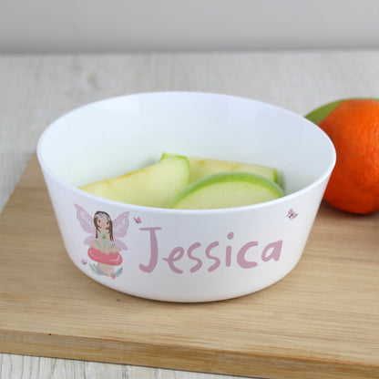 Personalised Toadstool Fairy Plastic Bowl