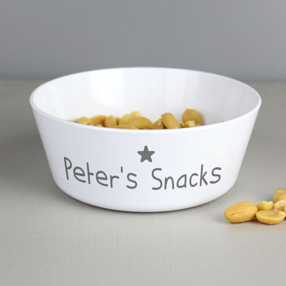 Personalised Free Text Plastic Bowl